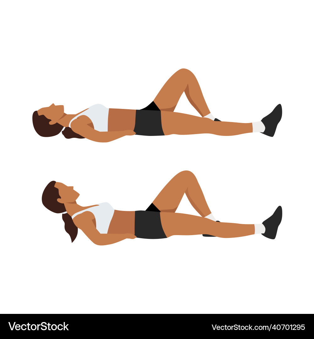 McGill Curl Up - Lower Back Exercise vector image