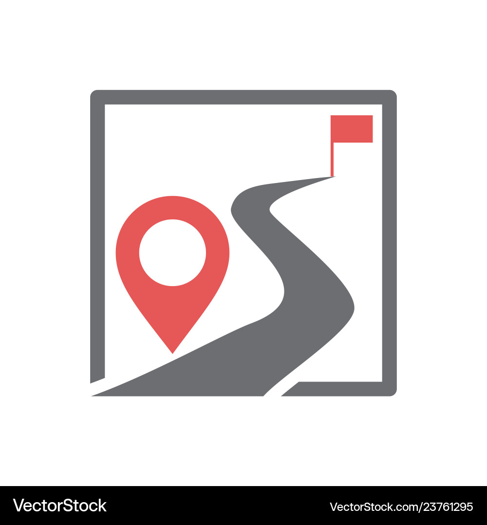 Navigation Route Icon vector image