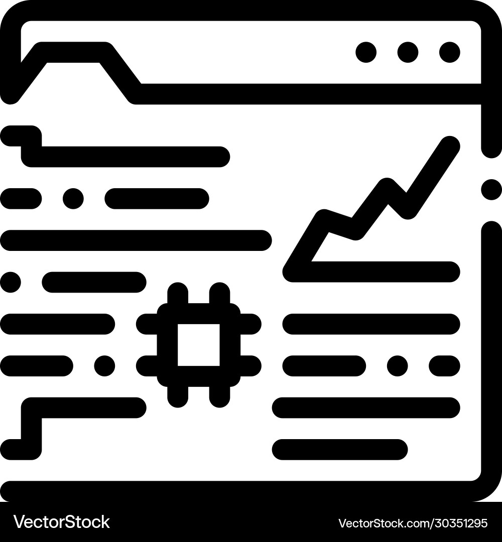 Robotic process automation icon outline vector image