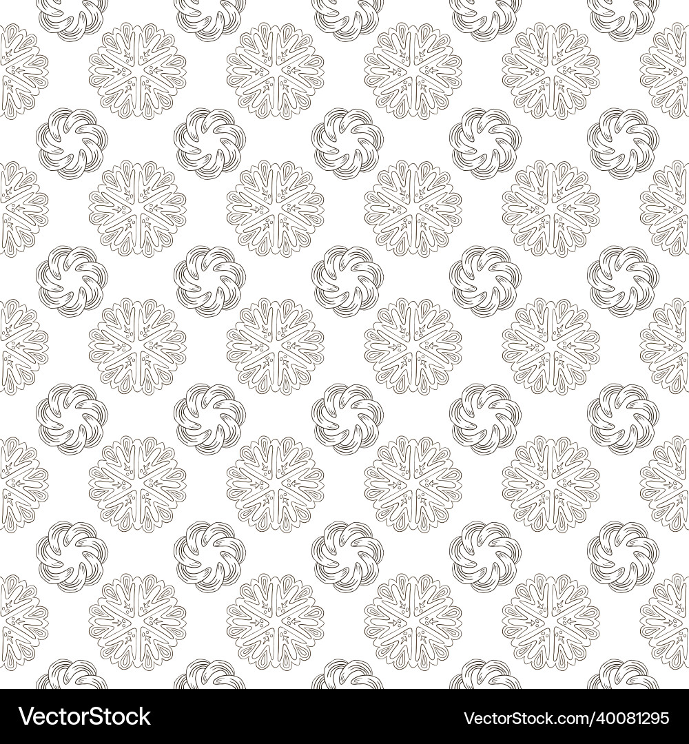 Seamless pattern of different abstract round Vector Image