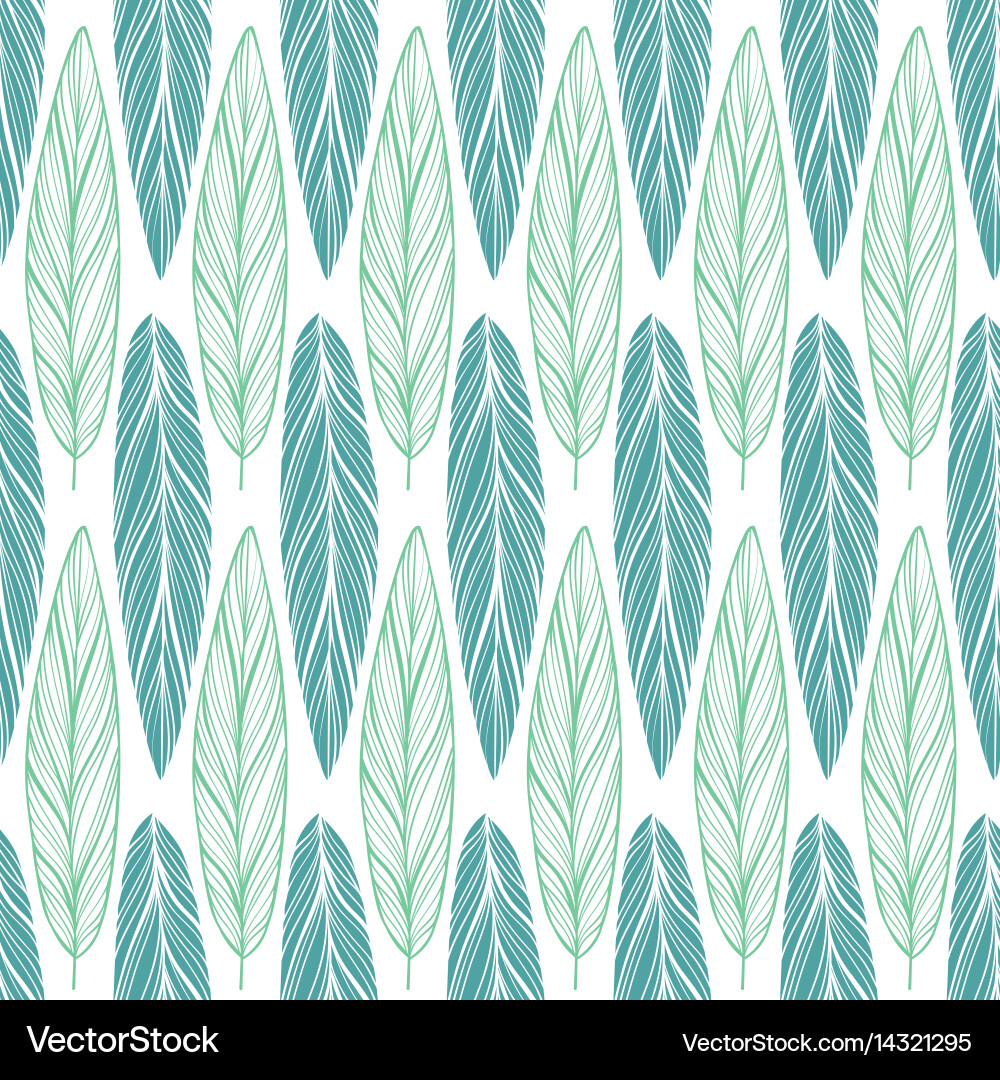 Seamless pattern with feather vector image