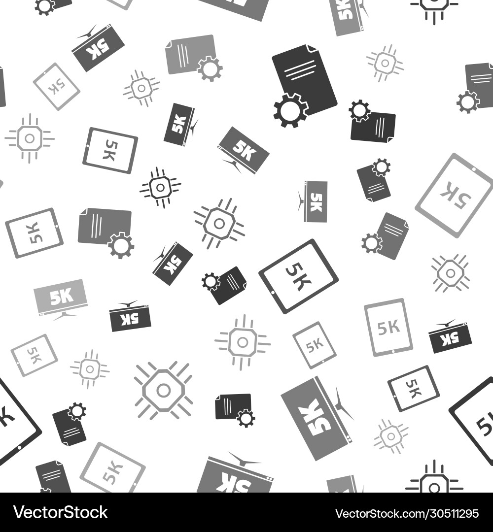 Set file document monitor display with 5k video Set file document monitor display with 5k video vector image