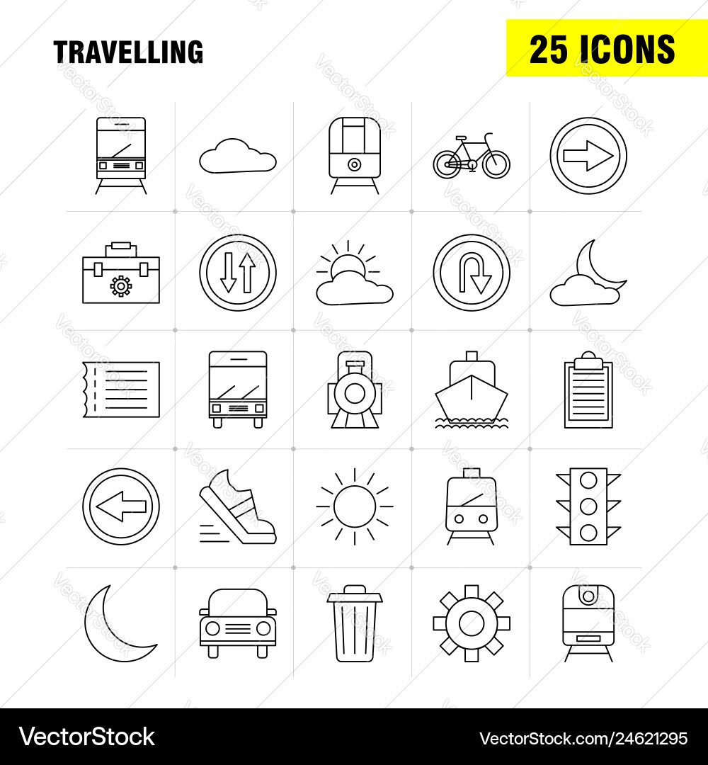 Travelling line icon for web print and mobile Travelling line icon for web print and mobile vector image