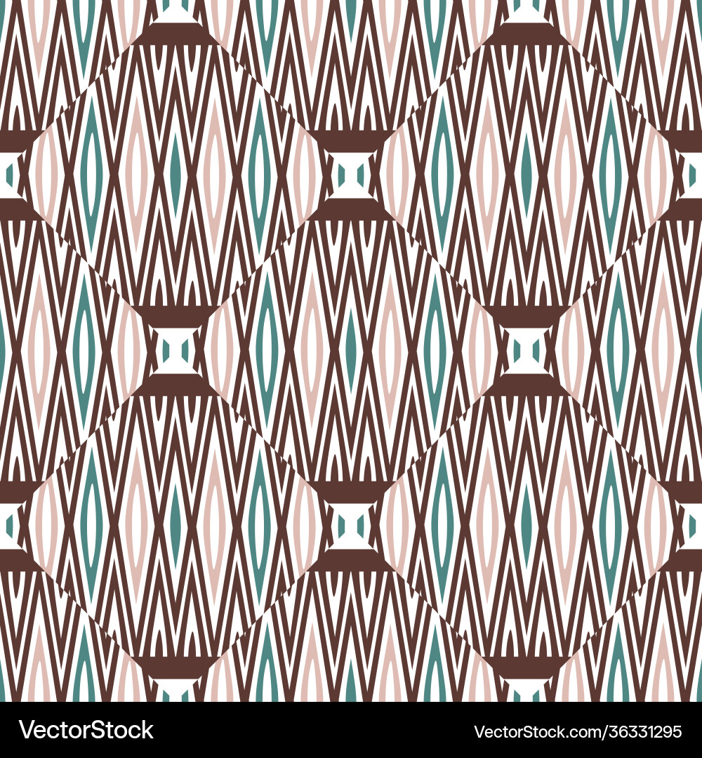 Zigzag seamless pattern colorful ornamental Vector Image