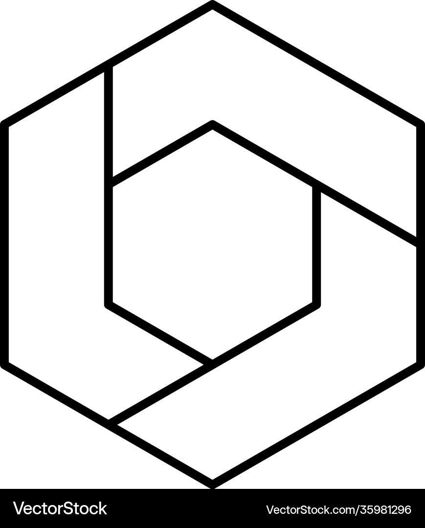 Abstract hexagonal design element Abstract hexagonal design element vector image