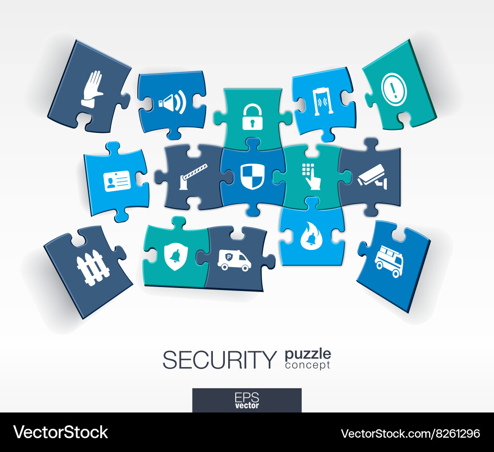 Abstract security background with connected color vector image