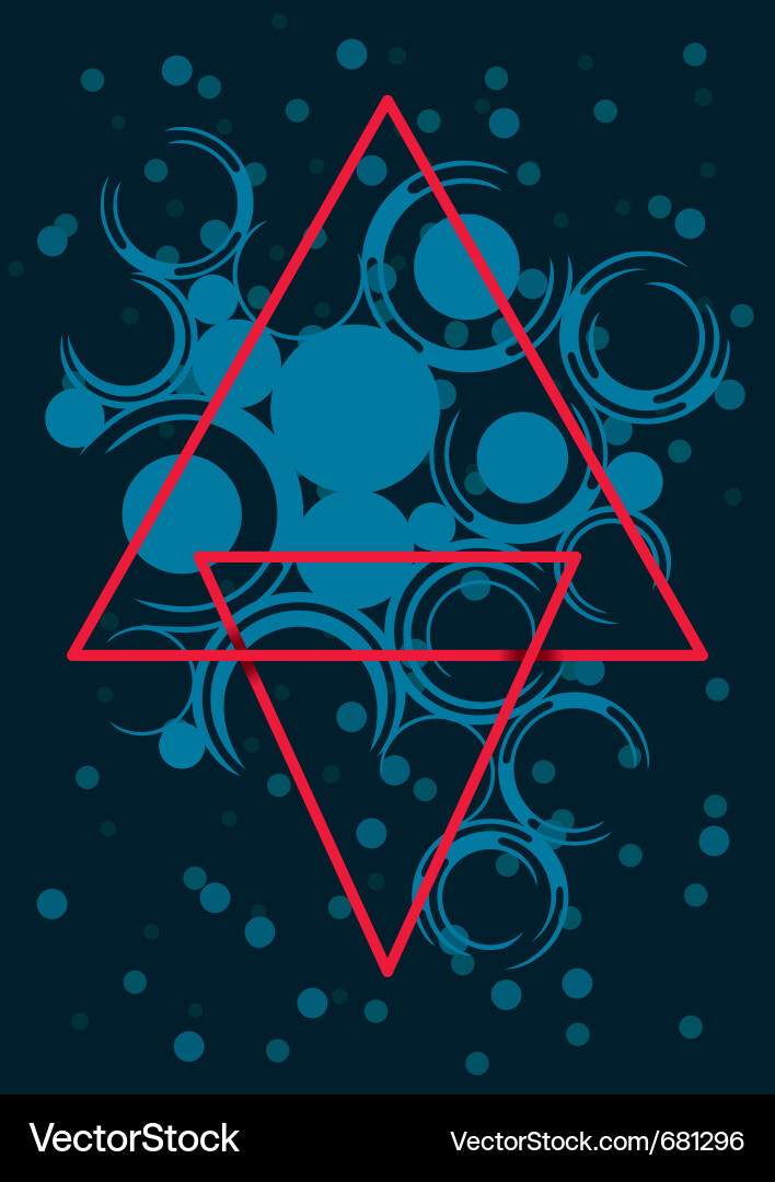 Abstract with red triangles vector image