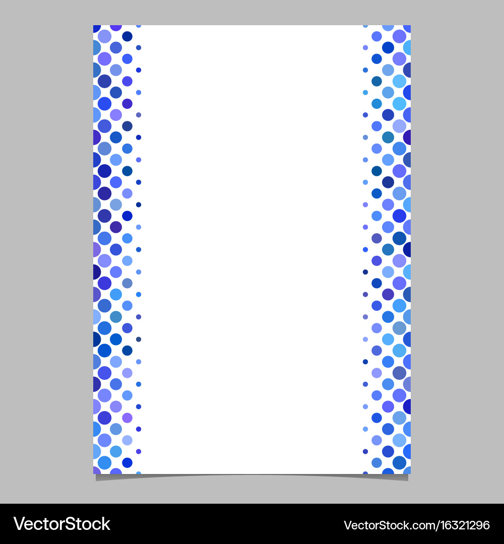 Blue circle pattern page template - design from vector image