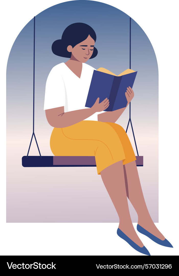 Flat style showing a character doing Vector Image