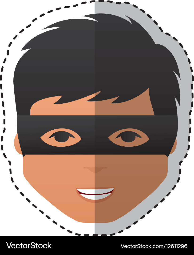 Hacker avatar character isolated icon Vector Image