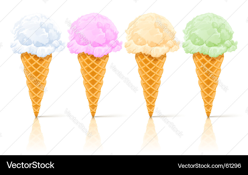Ice cream dessert Royalty Free Vector Image - VectorStock