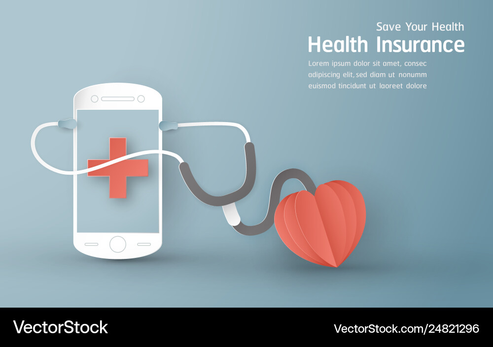 In concept health insurance template design In concept health insurance template design vector image