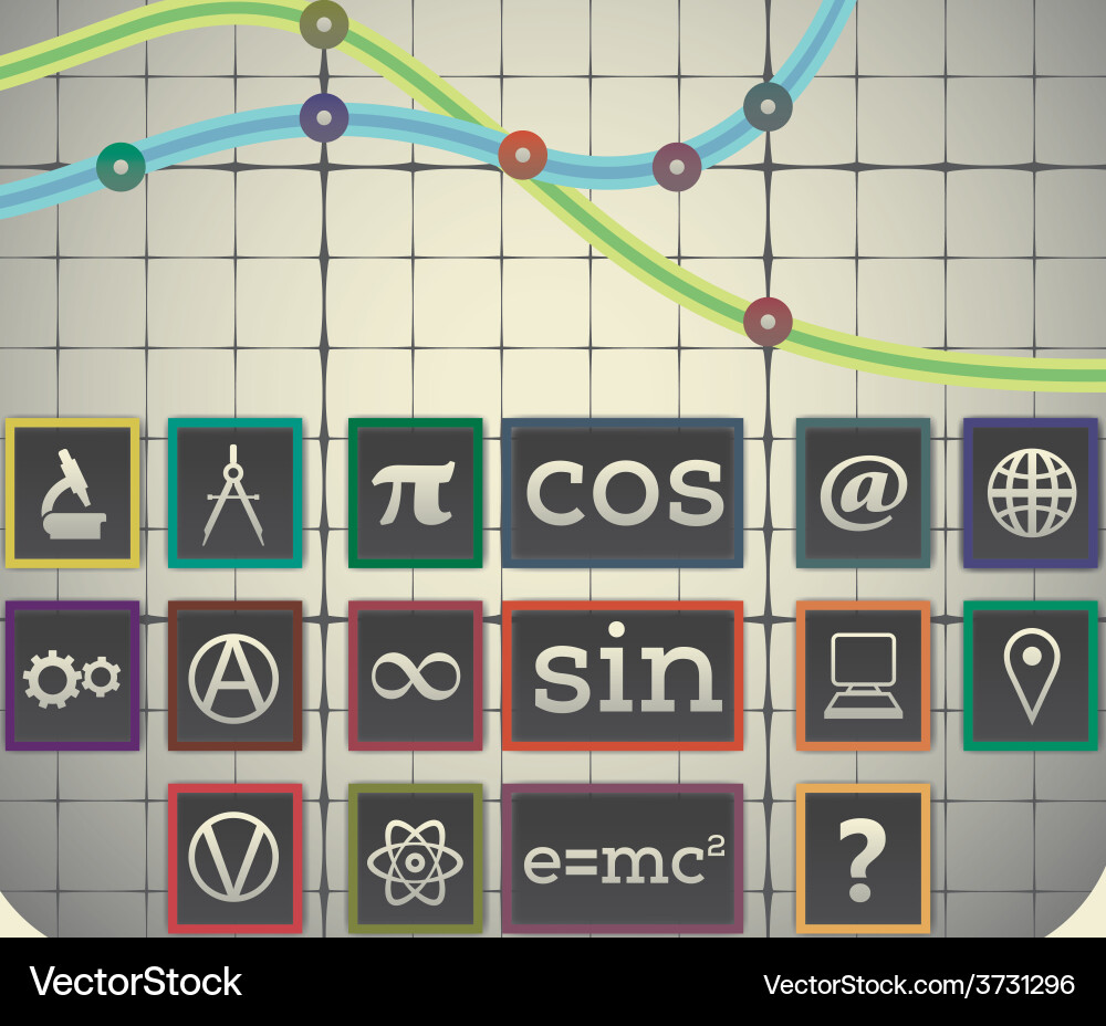 Infographic elements with graph background vector image