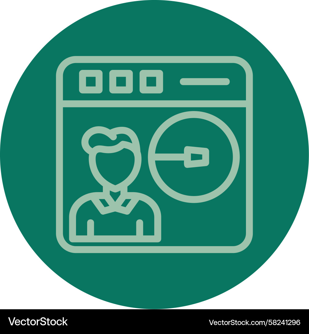 Multi-Colored User Input Line Icon Vector Image
