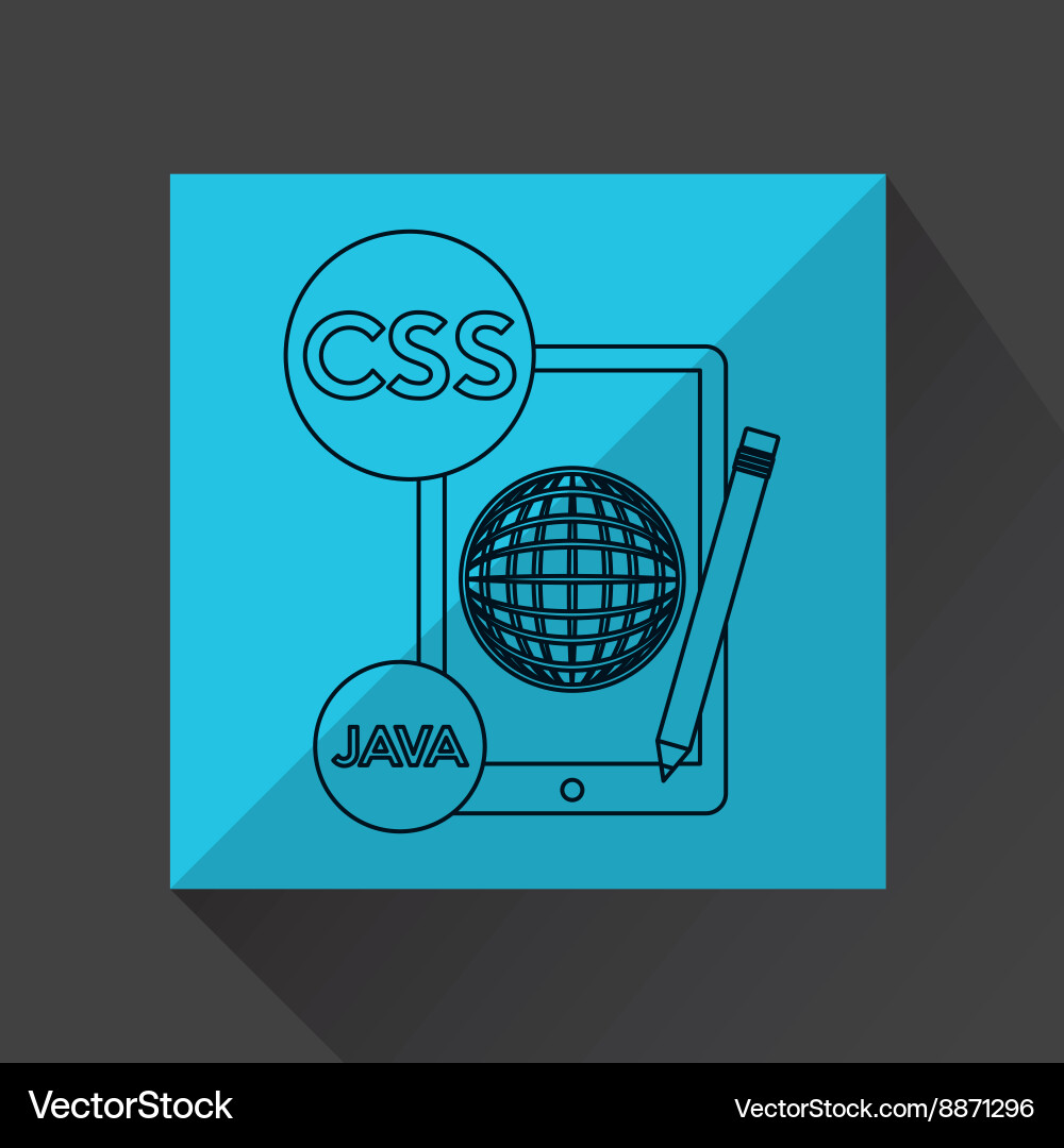 Programming language design vector image
