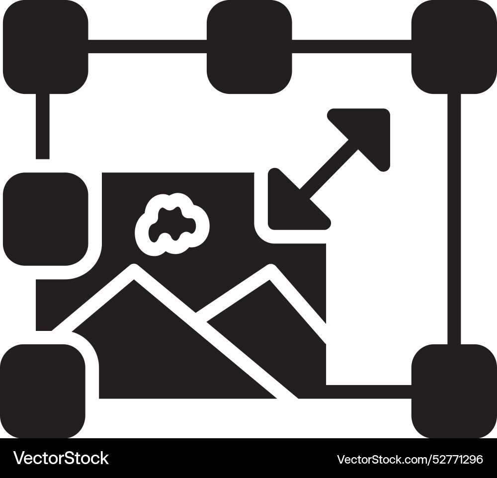 Resize icon design Vector Image