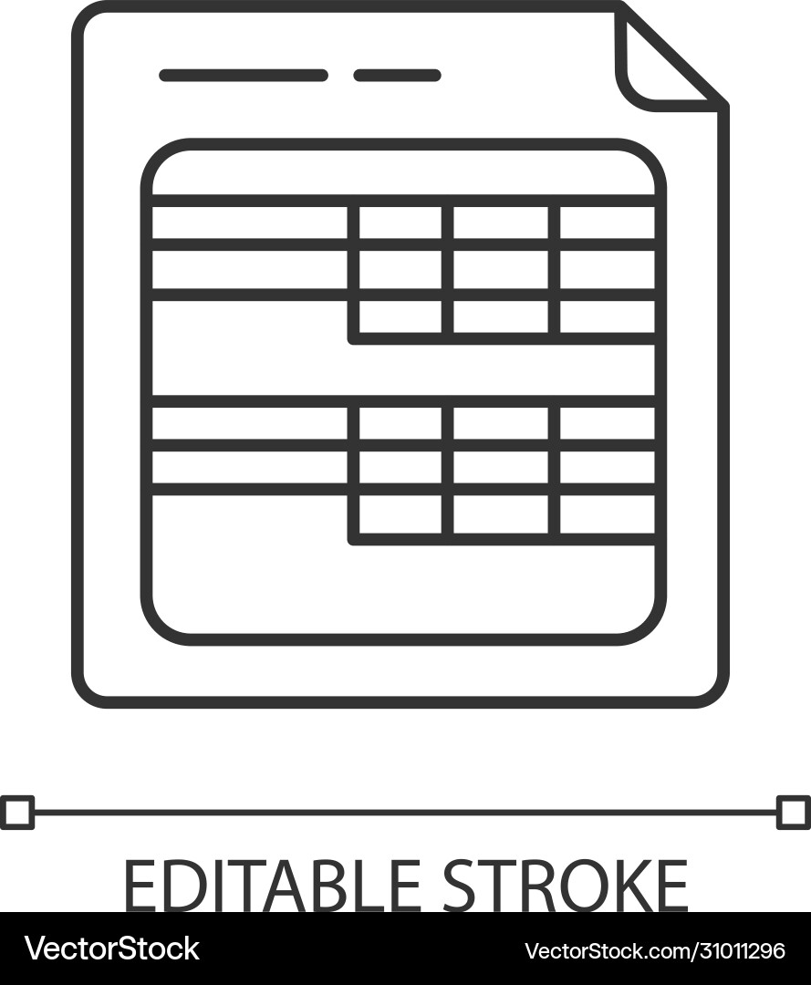 Spreadsheet Data Analysis Icon vector image