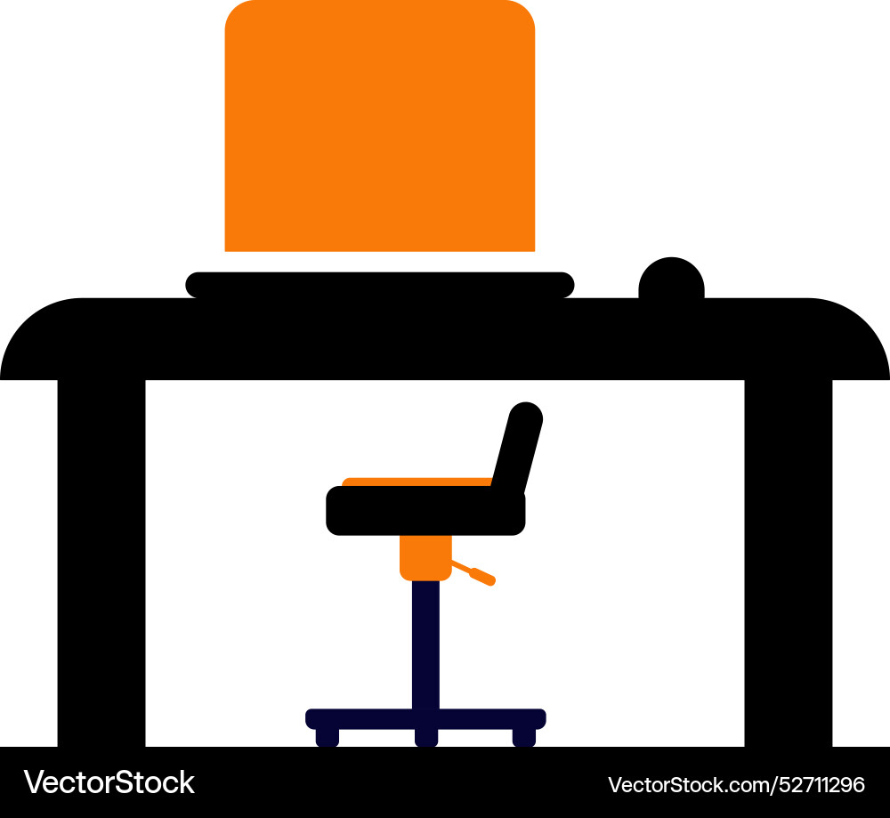 Table computer lamp pc Vector Image
