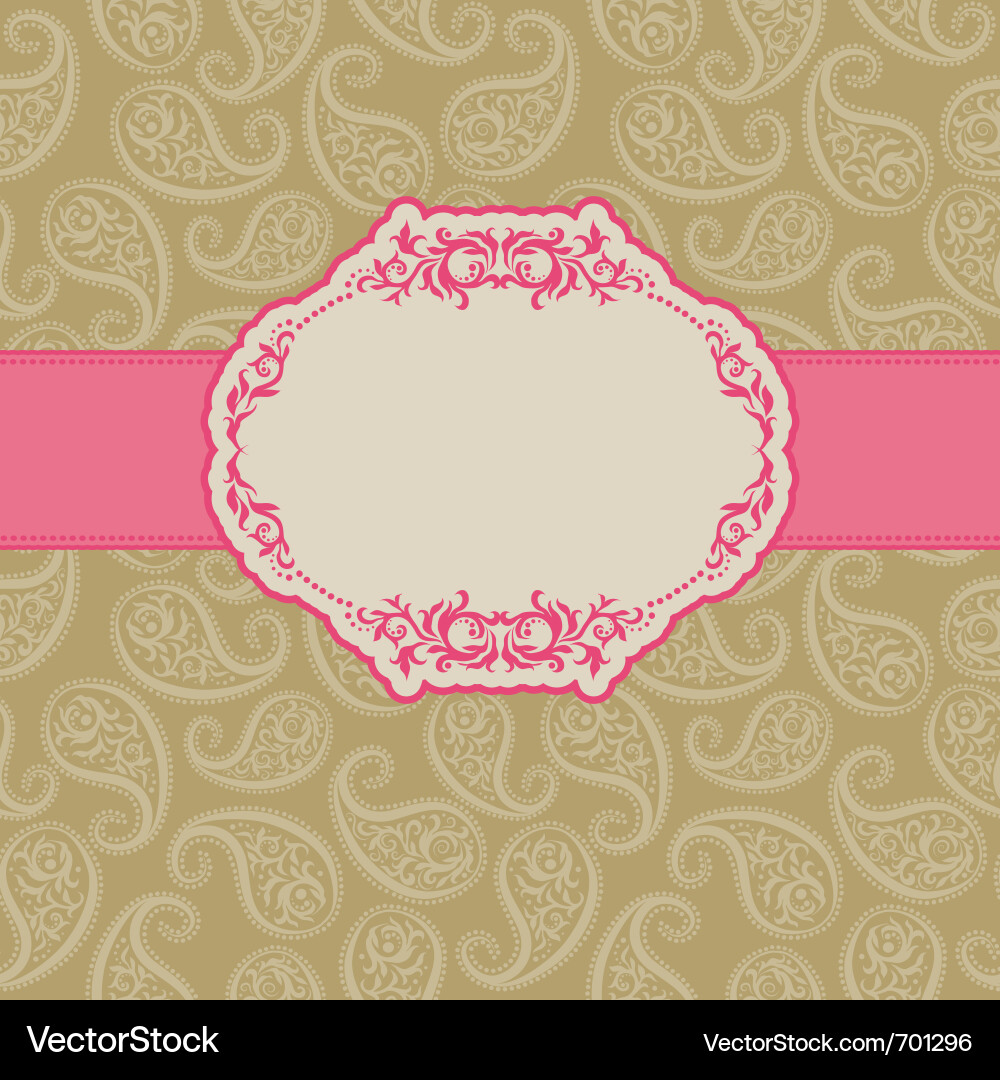 Template frame design for greeting card Vector Image