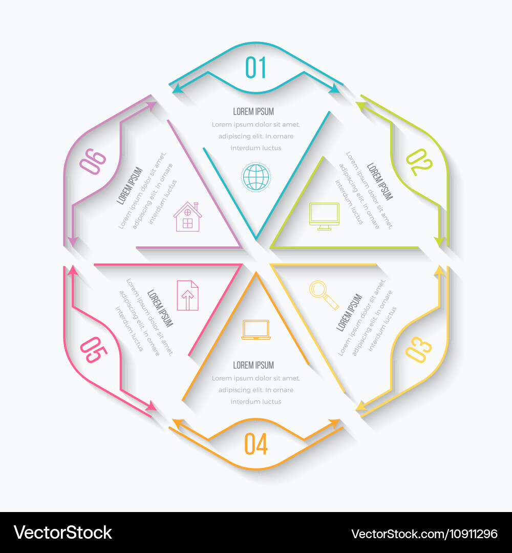 Thin line infographic element Vector Image