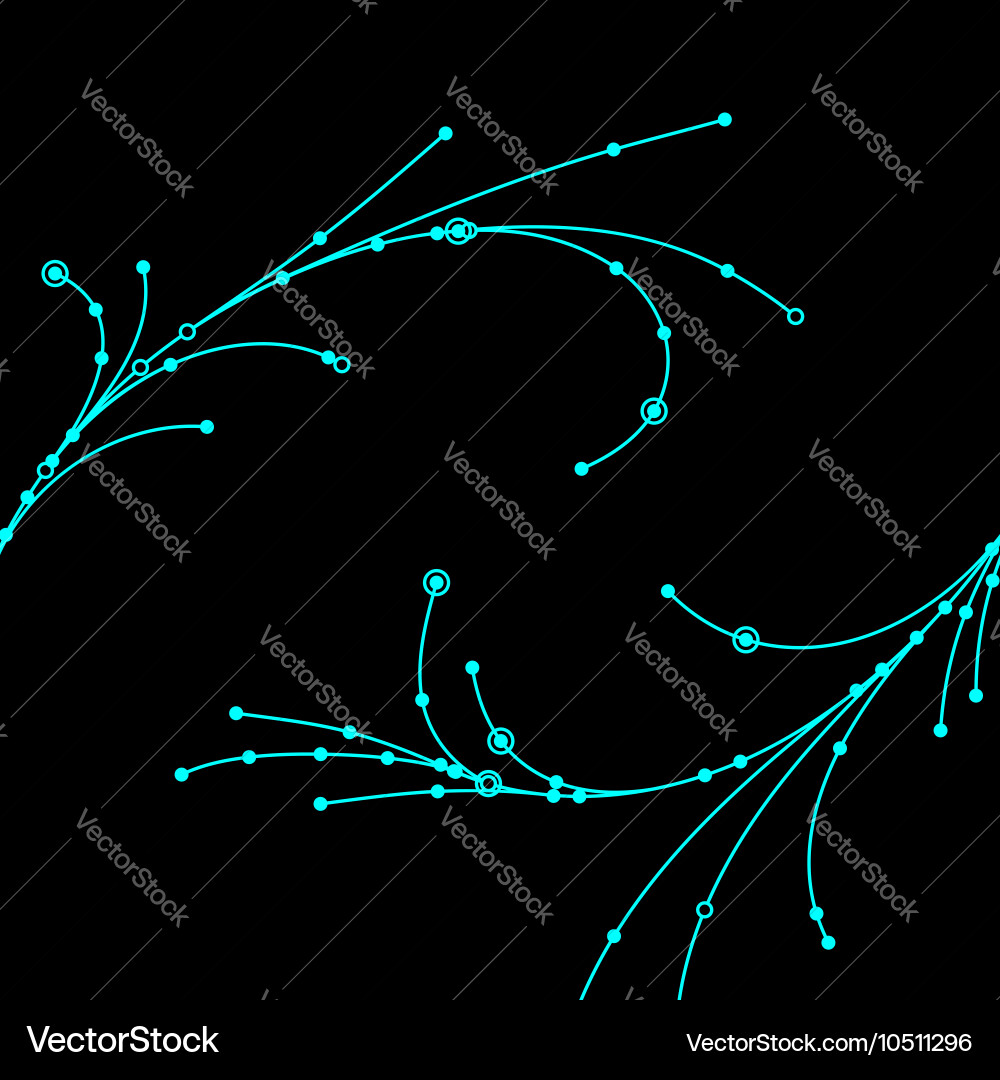 Wire grid feathers made of connected dots vector image