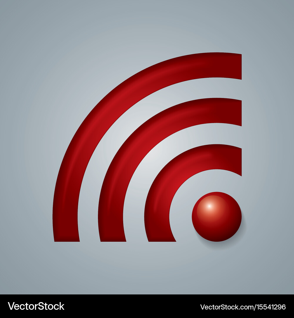 Wireless network symbol object vector image
