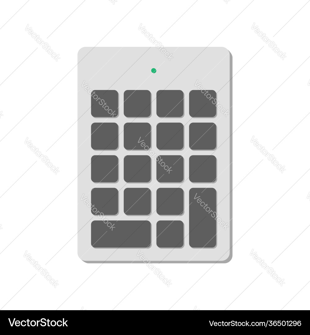 Wireless numeric keypad for a computer without Wireless numeric keypad for a computer without vector image