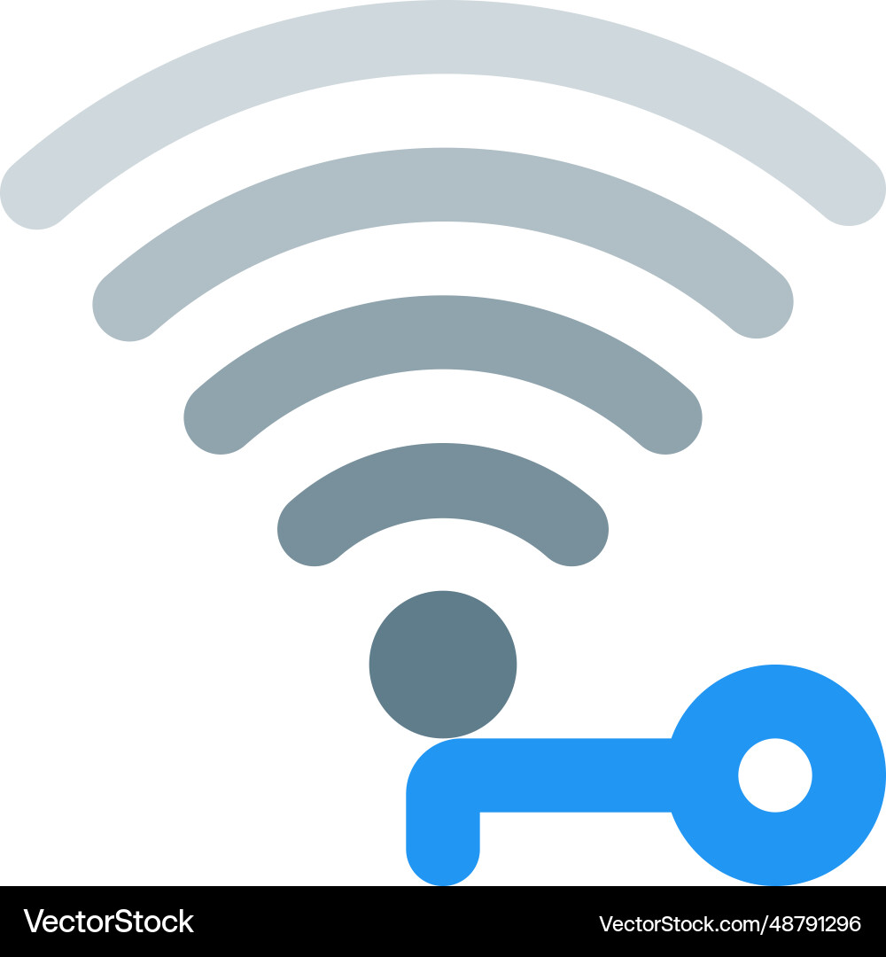 Wireless security key to improve network vector image