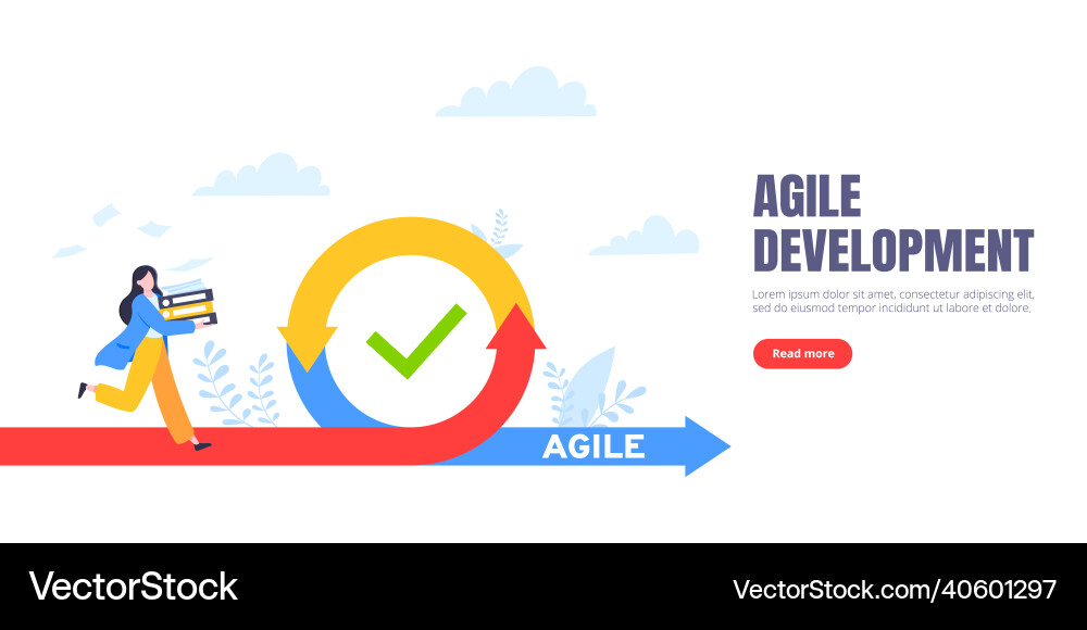 Agile development methodology business concept Agile development methodology business concept vector image