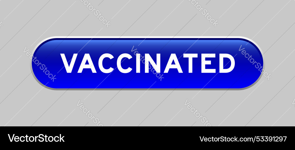 Blue color capsule shape button with word Vector Image