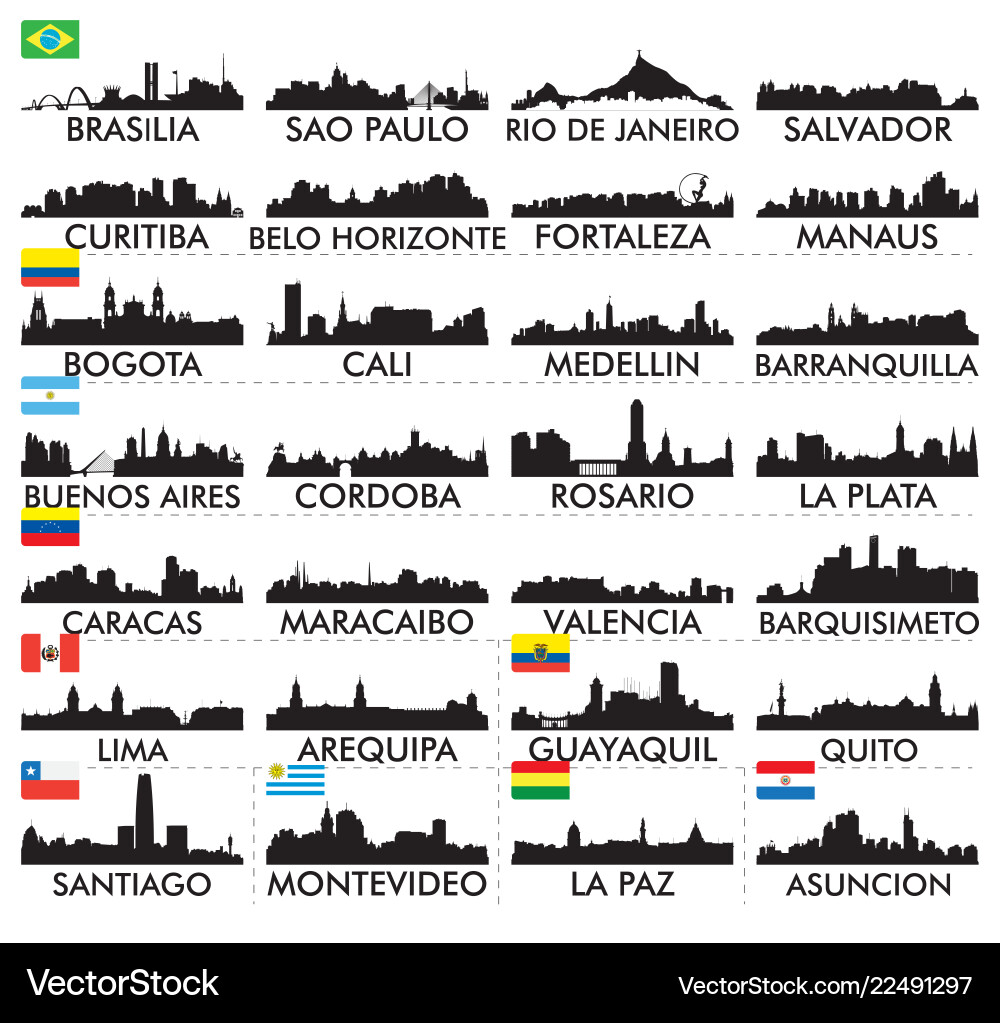 City skyline south america vector image