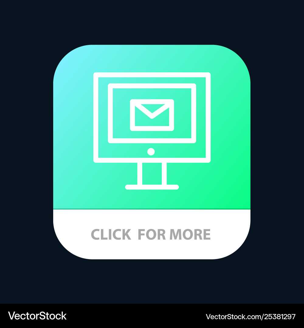 Computer mail chat service mobile app button Computer mail chat service mobile app button vector image
