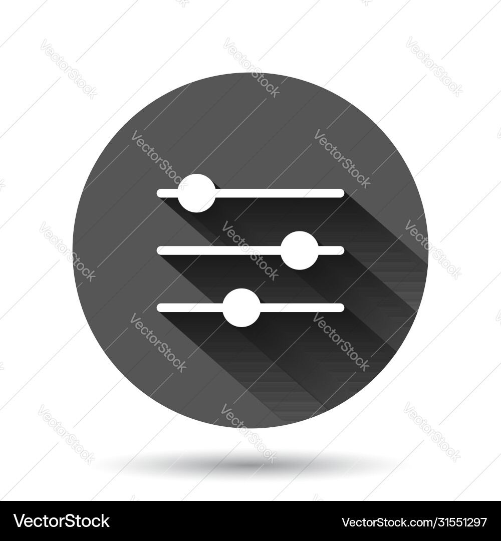 Control volume icon in flat style audio adjusting Vector Image