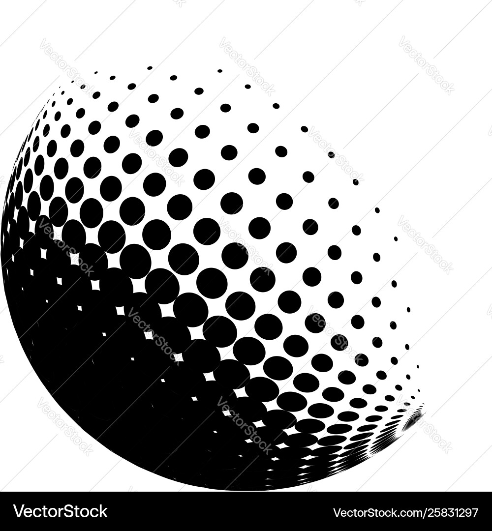 Halftone circle orb abstract circular Halftone circle orb abstract circular vector image