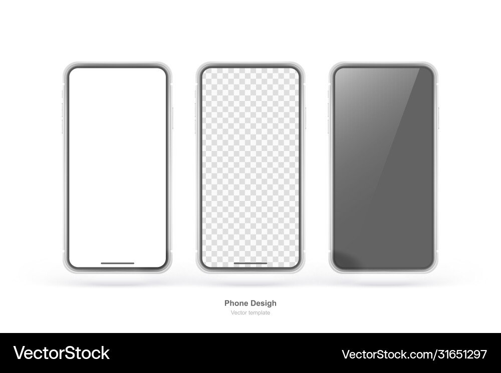 Phone isolated on white background realistic Phone isolated on white background realistic vector image