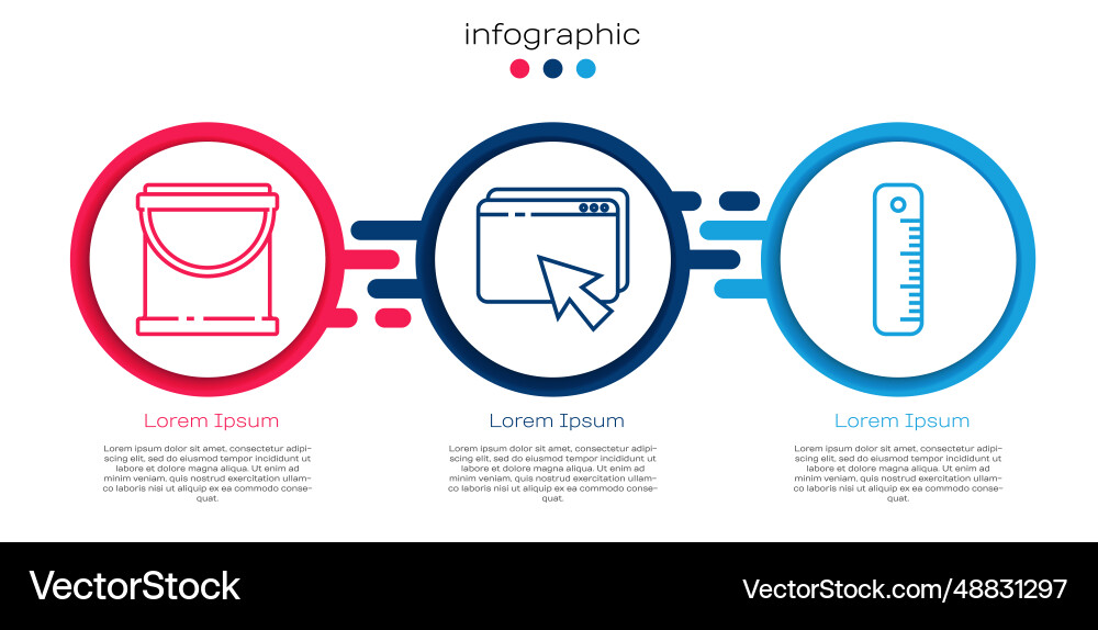 Set line paint bucket web design and development Set line paint bucket web design and development vector image