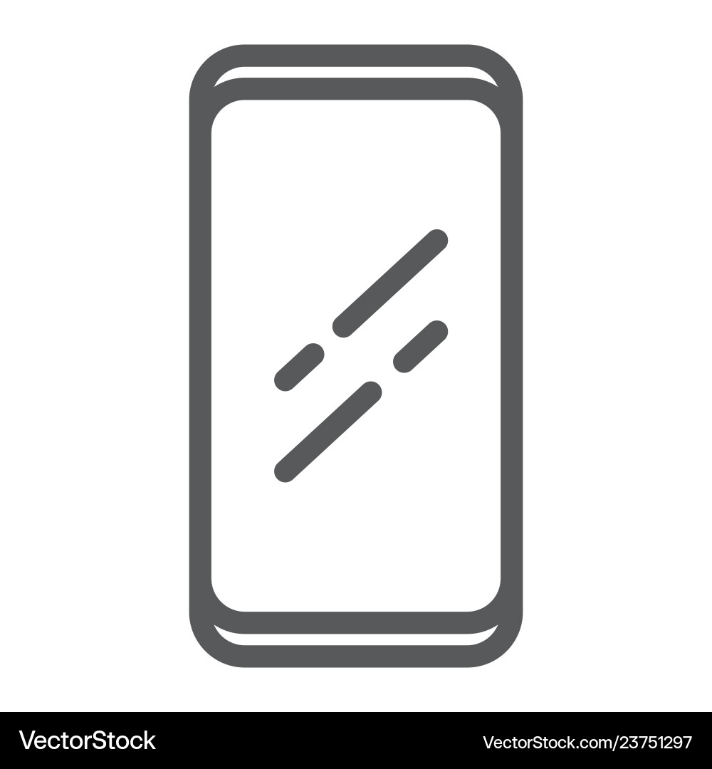 Smartphone without frame line icon device vector image