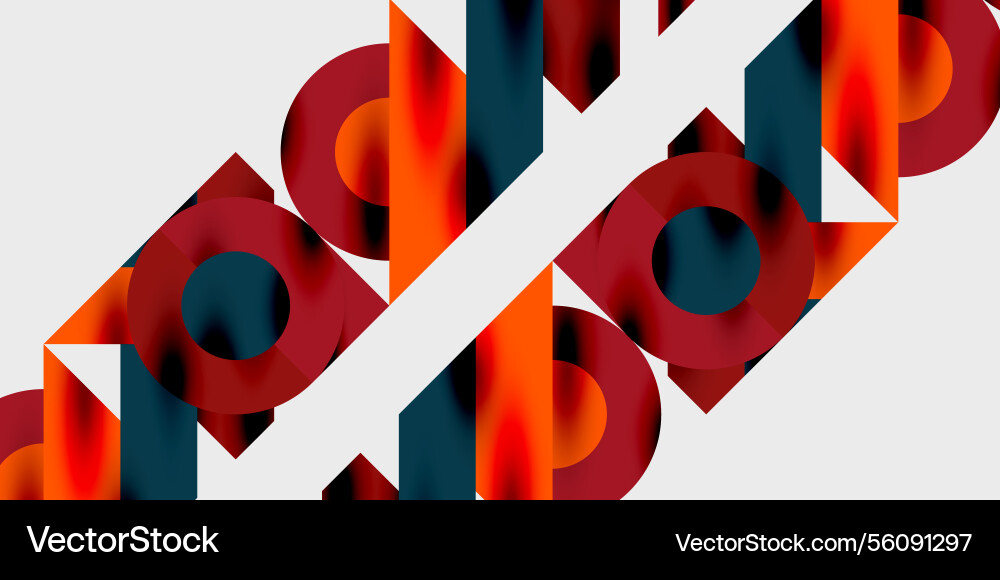 Vibrant abstract background circles with smooth Vector Image