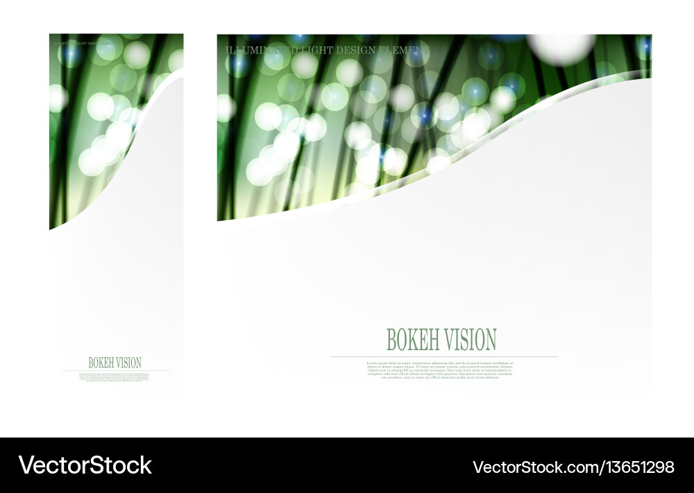 Abstract bokeh vision in the forest template Vector Image