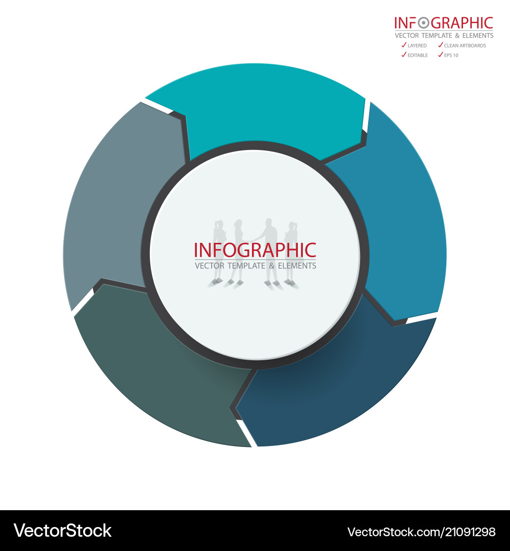 Abstract element infographics 5 option design Abstract element infographics 5 option design vector image