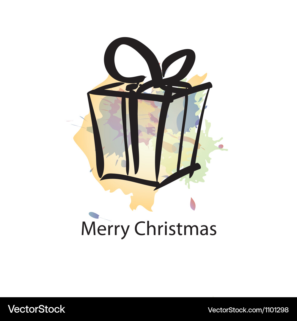 Christmas object with sample text vector image