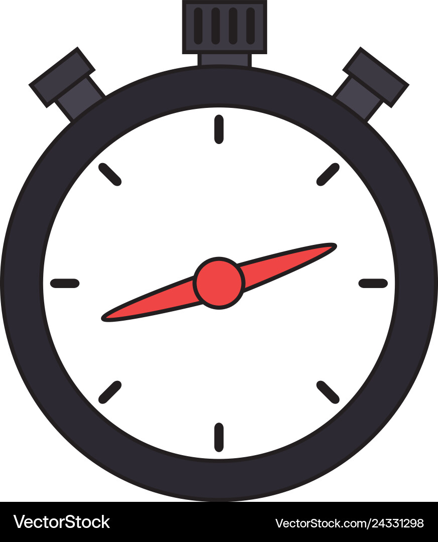 Chronometer timer isolated icon Vector Image