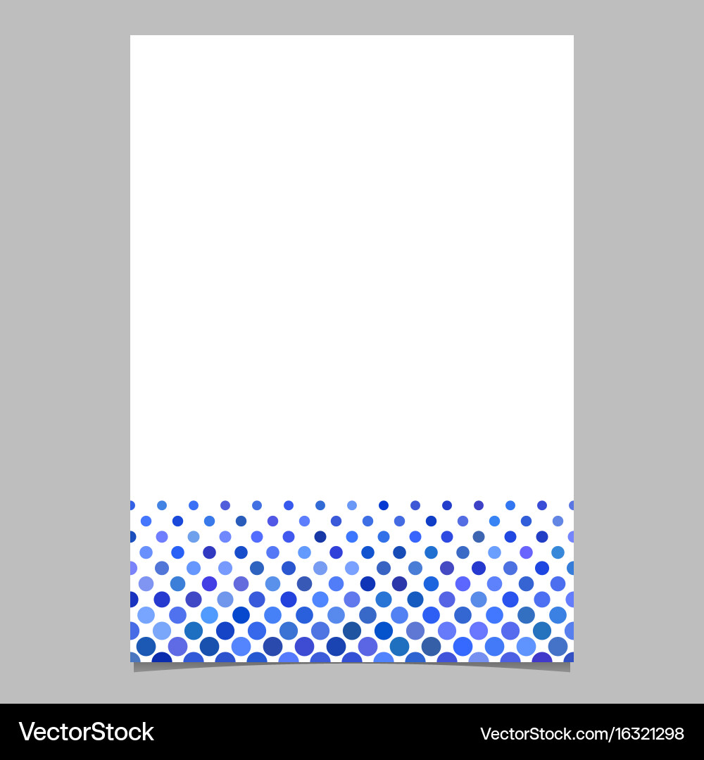 Circle pattern page template - graphic from dots vector image