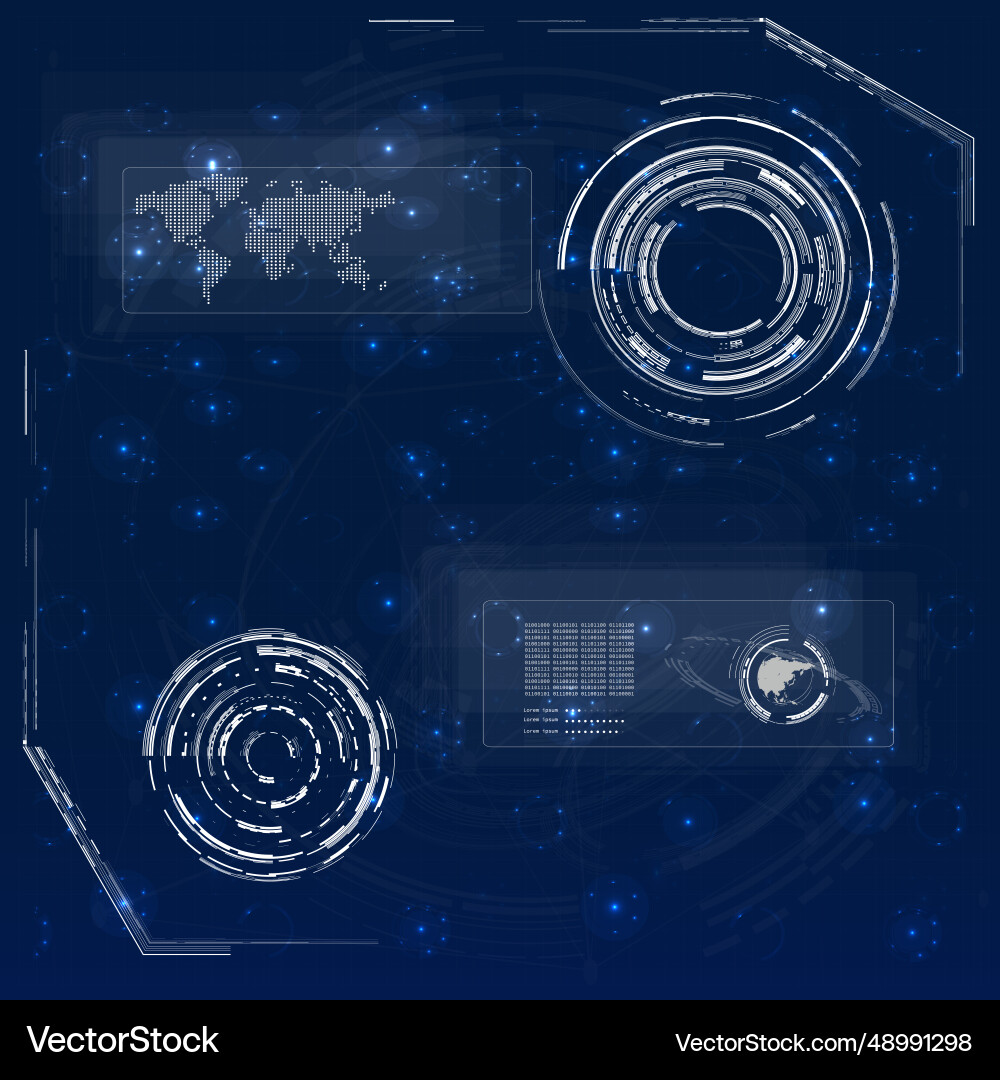 Circular data visualization kit Circular data visualization kit vector image