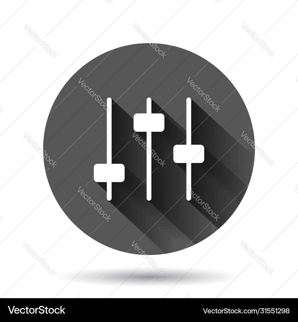 Control volume icon in flat style audio adjusting Control volume icon in flat style audio adjusting vector image