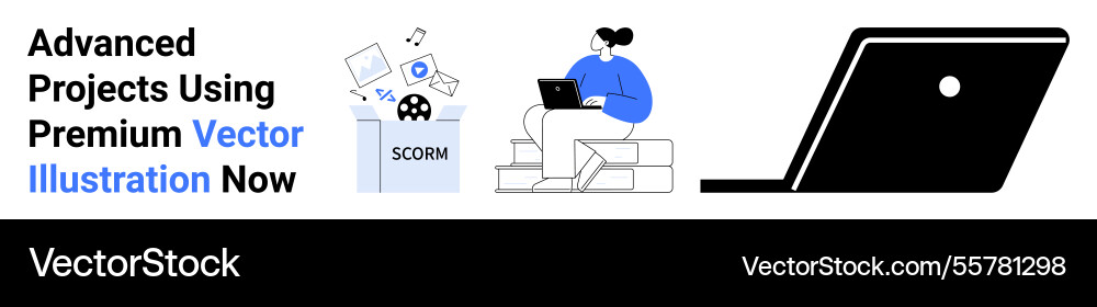 Digital learning and project development Digital learning and project development vector image