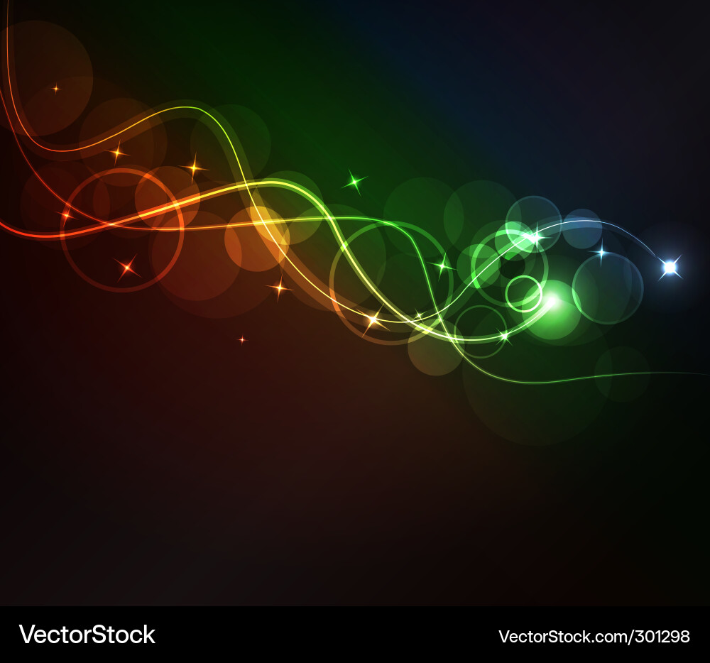 Dynamic Wave Glow Vector Image