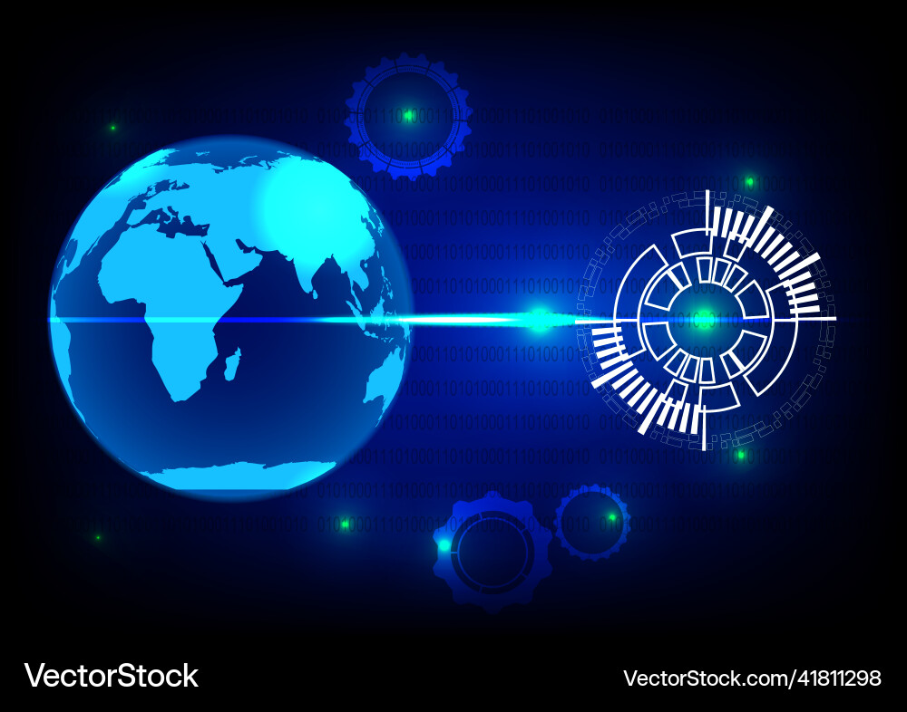 Graphics design hitech circuit cog style connect Graphics design hitech circuit cog style connect vector image
