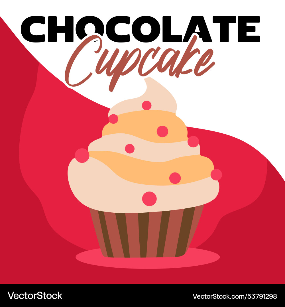 Happy Chocolate Cupcake Tag mit leckerer Chocola Happy Chocolate Cupcake Tag mit leckerer Chocola vektorbild