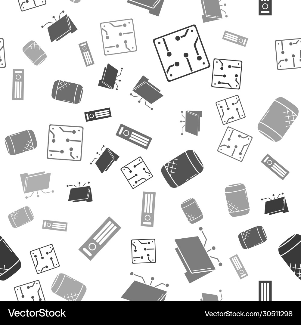 Set processor folder and lock voice assistant Vector Image